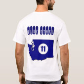 Blauer Staat - Washington T-Shirt (Rückseite)