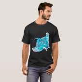 Blauer Stachelrochen (Manta) T-Shirt (Vorne ganz)