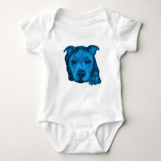 Blauer Staffy-Welpe Baby Strampler