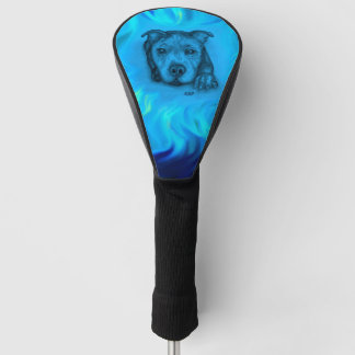 Blauer Staffy Welpe Golf Headcover