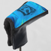 Blauer Staffy Welpe Golf Headcover (3/4 Vorderseite)