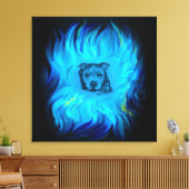 Blauer Staffy-Welpe Leinwanddruck (Insitu (Wohnzimmer))