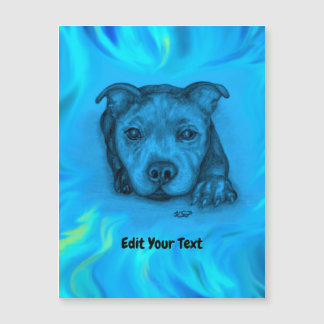 Blauer Staffy-Welpe Magnetkarte