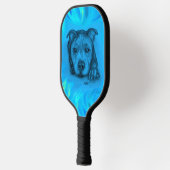 Blauer Staffy-Welpe Pickleball Schläger (Links)