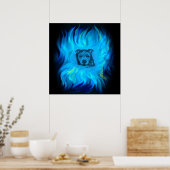 Blauer Staffy-Welpe Poster (Küche)