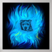 Blauer Staffy-Welpe Poster (Vorne)