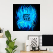 Blauer Staffy-Welpe Poster (Heimbüro)