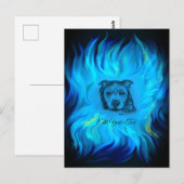 Blauer Staffy-Welpe Postkarte (Vorne/Hinten)
