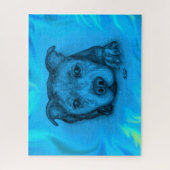 Blauer Staffy-Welpe Puzzle (Vertikal)