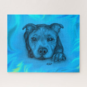Blauer Staffy-Welpe Puzzle