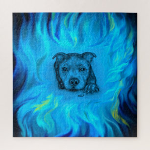 Blauer Staffy Welpe Puzzle