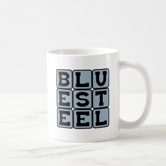 Blauer Stahl, Farbe Kaffeetasse (Rechts)
