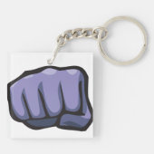 Blauer Stahl Schlüsselanhänger (Rückseite)