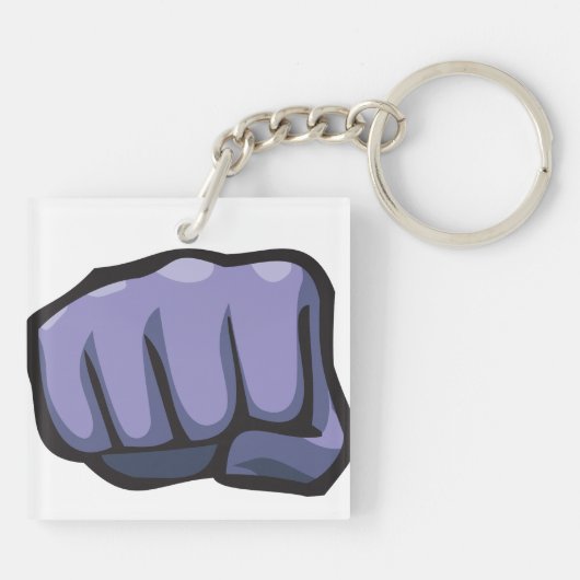 Blauer Stahl Schlüsselanhänger (Rückseite)