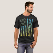 Blauer Stahlfabrikator T-Shirt (Vorne ganz)