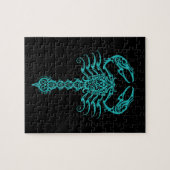 Blauer Stammes- Skorpion Puzzle (Horizontal)
