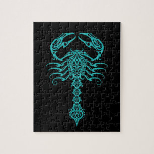 Blauer Stammes- Skorpion Puzzle