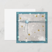 Blauer Star Einladung (Vorne/Hinten)