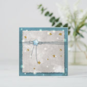 Blauer Star Einladung (Stehend Vorderseite)