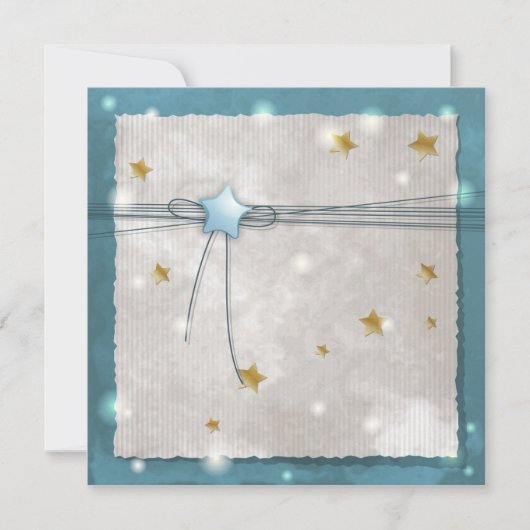 Blauer Star Einladung (Vorderseite)