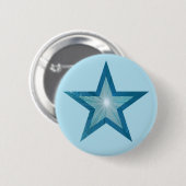 Blauer Star-Knopf blass blau Button (Vorne & Hinten)