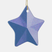 Blauer Star-Ornament - individualisierbare Vorlage Keramikornament (Rechts)