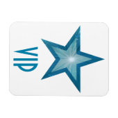 Blauer Star 'VIP' flexibler Magnet weiß (Horizontal)