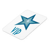 Blauer Star 'VIP' flexibler Magnet weiß (Linke Seite)