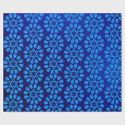 Blauer Star von David Hanukkah Geschenkpapier (Flach)