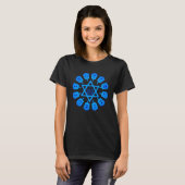 Blauer Star von David Hanukkah T-Shirt (Vorne ganz)