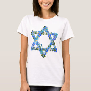 Blauer Star von David Jewish Star T-Shirt