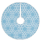 Blauer Star von David Polyester Weihnachtsbaumdecke (Vorderseite)