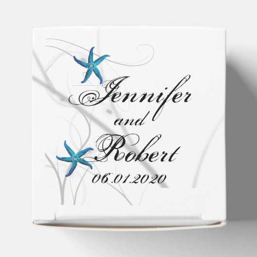 Blauer Starfish mit Silver Coral Gastgeschenk Hoch Geschenkschachtel (Oben)
