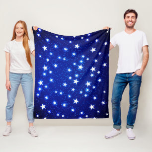 Blauer Stargazer Fleecedecke