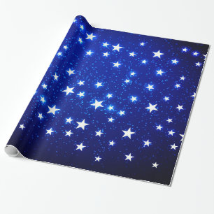Blauer Stargazer Geschenkpapier