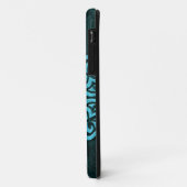 Blauer Stein Blumenom Case-Mate iPhone Hülle (Hinten/Links)