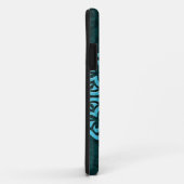 Blauer Stein Blumenom Case-Mate iPhone Hülle (Hinten/Rechts)