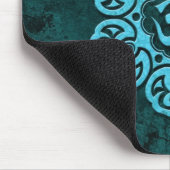 Blauer Stein Blumenom Mousepad (Ecke)