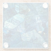 Blauer Stein-Bruch-Glas-Untersetzer Glasuntersetzer (Rückseite)