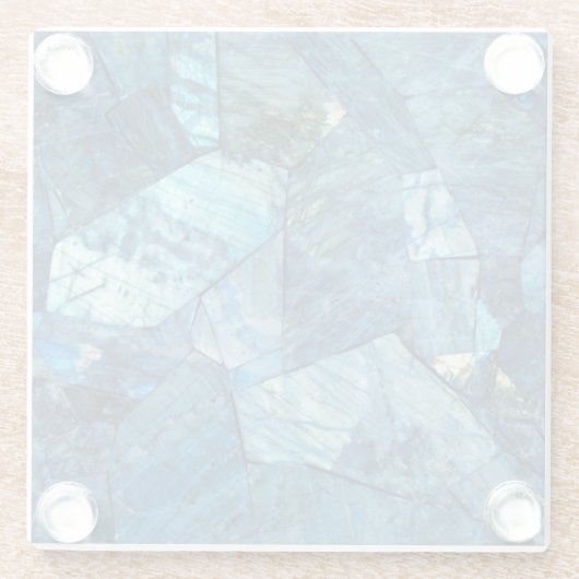 Blauer Stein-Bruch-Glas-Untersetzer Glasuntersetzer (Rückseite)