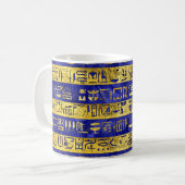 Blauer Stein des goldenen ägyptischen Kaffeetasse (Vorderseite Links)