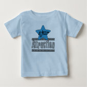 Blauer Stern-Anziehungskraft Baby T-shirt (Vorderseite)