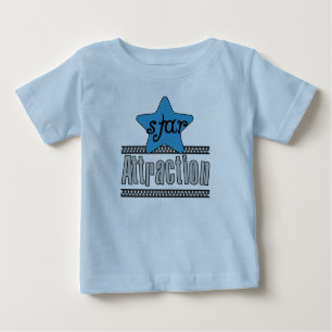 Blauer Stern-Anziehungskraft Baby T-shirt