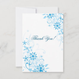 Blauer Stern-Blume danken Ihnen Dankeskarte