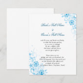 Blauer Stern-Blume Einladung (Vorne/Hinten)