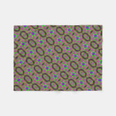 blauer Stern/Blume Fleecedecke (Vorderseite (Horizontal))
