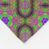 blauer Stern/Blume Fleecedecke (Ecke)