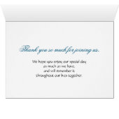 Blauer Stern-Blumen-Tabellen-Karte (Innenansicht Horizontal (Unten))