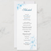 Blauer Stern-Blumen-Zeitplan Einladung (Rückseite)