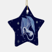 Blauer Stern-Drache Keramikornament (Rechts)